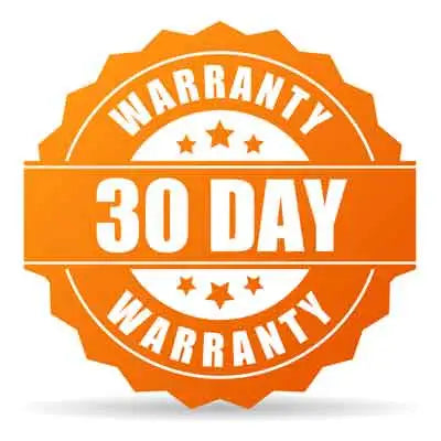 30-day Warranty.